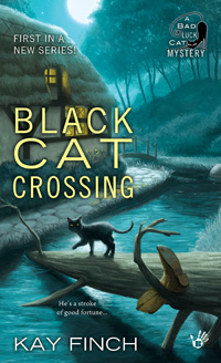 black cat crossing